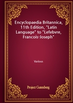 Encyclopaedia Britannica, 11th Edition, 