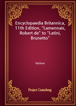 Encyclopaedia Britannica, 11th Edition, 
