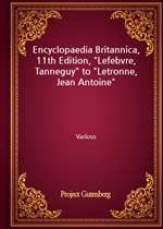 Encyclopaedia Britannica, 11th Edition, 